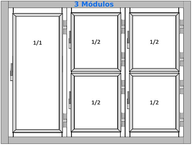 Cámara de puertas 3 módulos